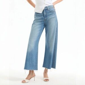 VERONICA BEARD Taylor Wide Leg Crop High Rise Jeans in Enough Said
